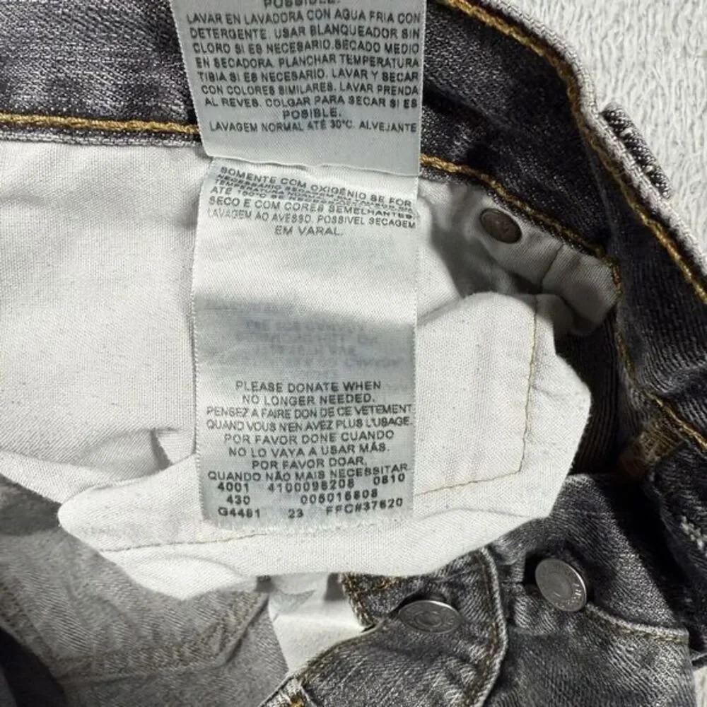 Vintage Levis 501 Jeans Mens 38x30 Black Button Fly Fade Denim Cowboy‎ Y2K XX